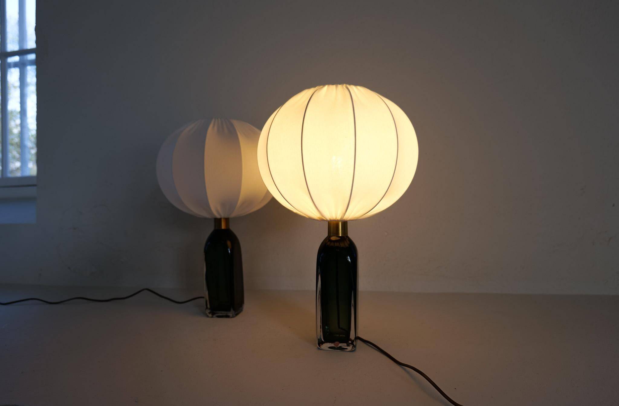 Mid-Century Modern Table Lamps by Carl Fagerlund for Orrefors Sweden RD 1406