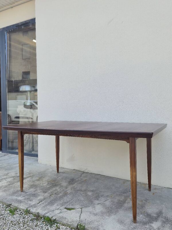 Table scandinave en palissandre de Rio à rallonges 1960s