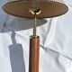Lancel paris desk lamp fawn granite leather and brass