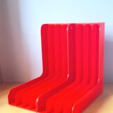 Ranges vinyles 33t en plastique orange 70s