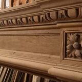 19th-century oak castle fireplace