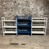 Set of three vintage folding shelves