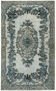 Hand-knotted carved turkish 1970s 198 cm x 323 cm blue carpet