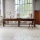 Solid walnut farmhouse castle table 1900 XXL