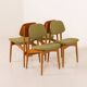 Arne Hovmand Olsen style Scandinavian mid century chairs, set of 4, 1970s