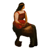 Tableau du XXe siècle - Femme à la fontaine
