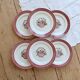 6 vintage dessert plates in Badonviller earthenware with floral decoration.