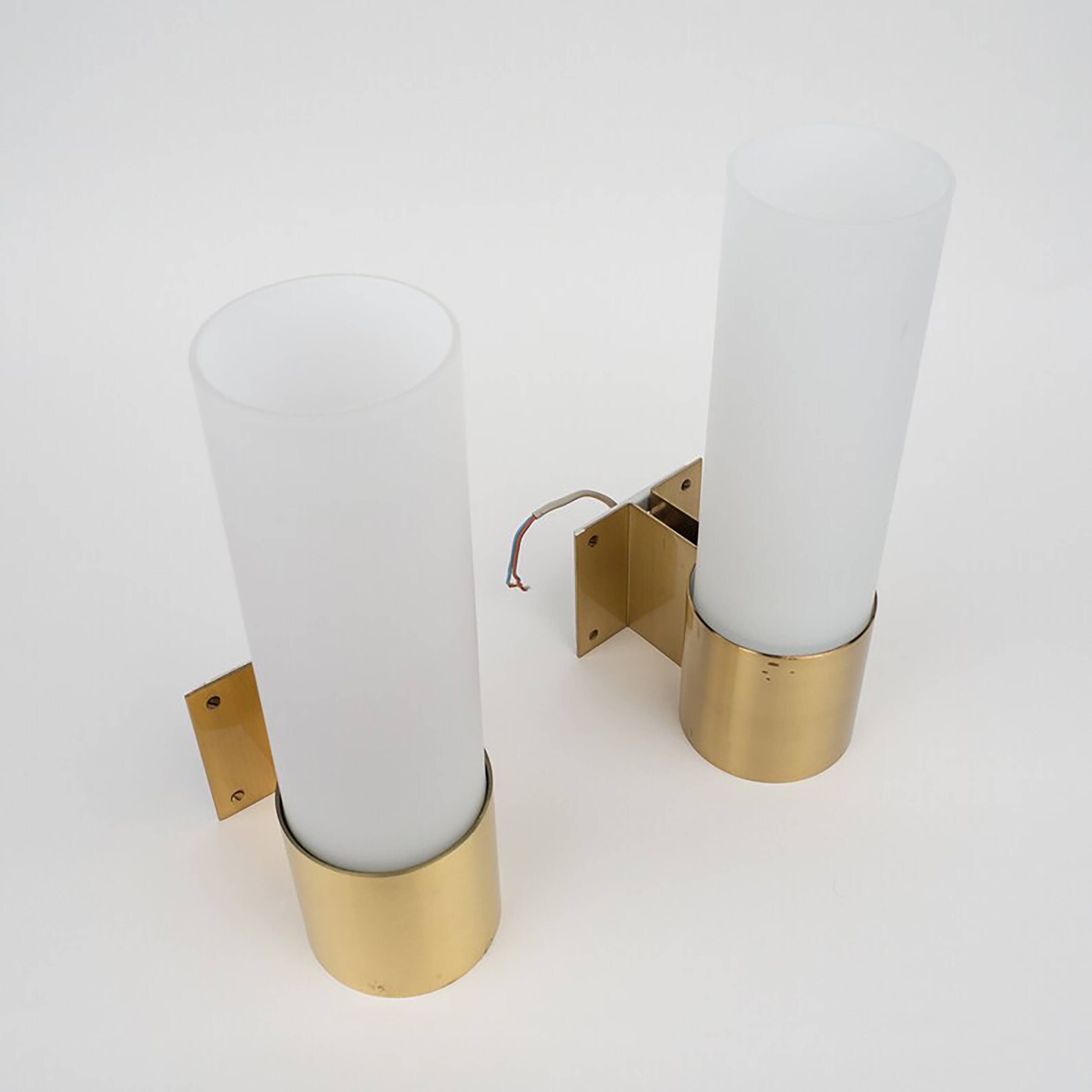 Pair of vintage wall lamps Bo by Jorgen Bo, Fog og Morup, 1960s