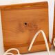 Pair of pine and opaline wall lights, 70s/80s