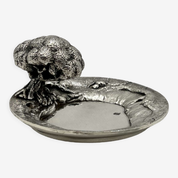 Empty Pocket Tree of Life in silver metal Christofle by Jacques Sitoleux