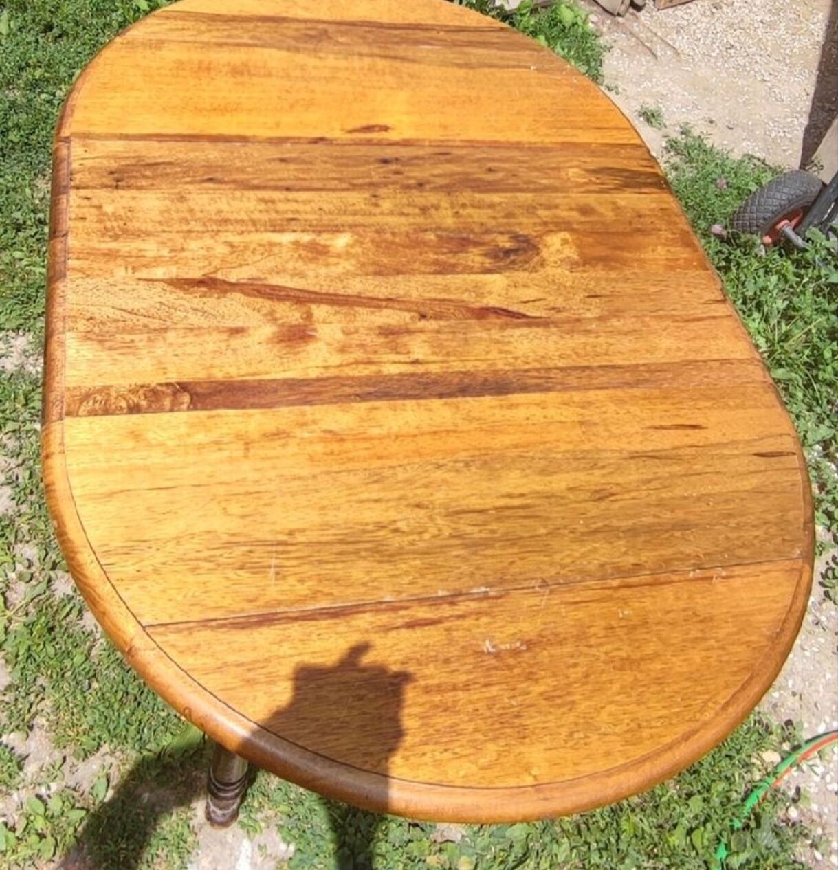 Small round table with flaps Louis Philippe Genuine