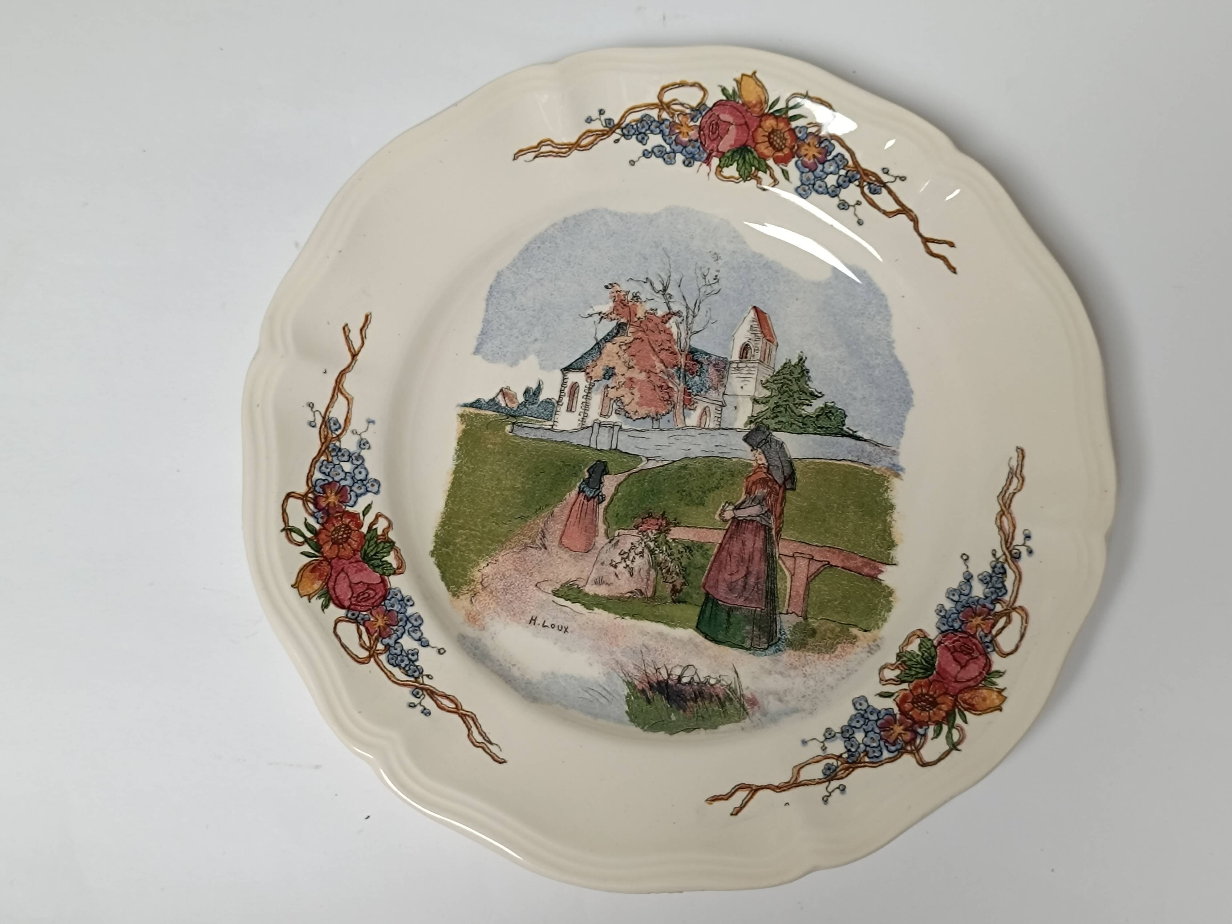 Assiettes à dessert Sarreguemines Obernai