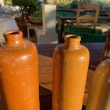 Set of three stoneware bottles