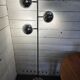 Vintage eyeball floor lamp in chrome metal with tulip base