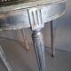 Table basse bouillotte en marbre blanc