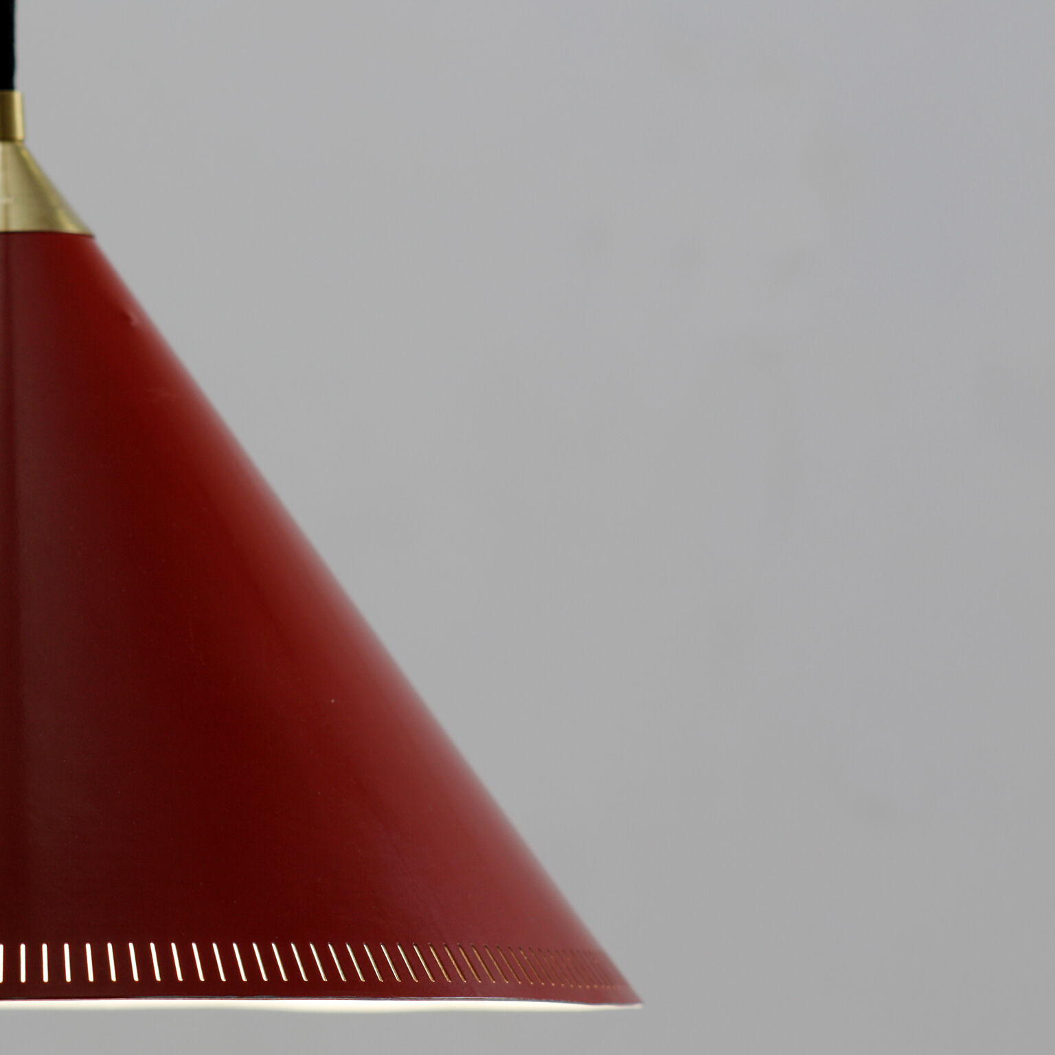 Danish conical hanging lamp goes up and down 1960's