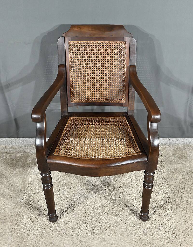 Hairdresser's armchair in solid beech, Louis-Philippe style - Early 20th century