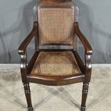 Hairdresser's armchair in solid beech, Louis-Philippe style - Early 20th century