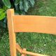 Wooden and cane folding chairs