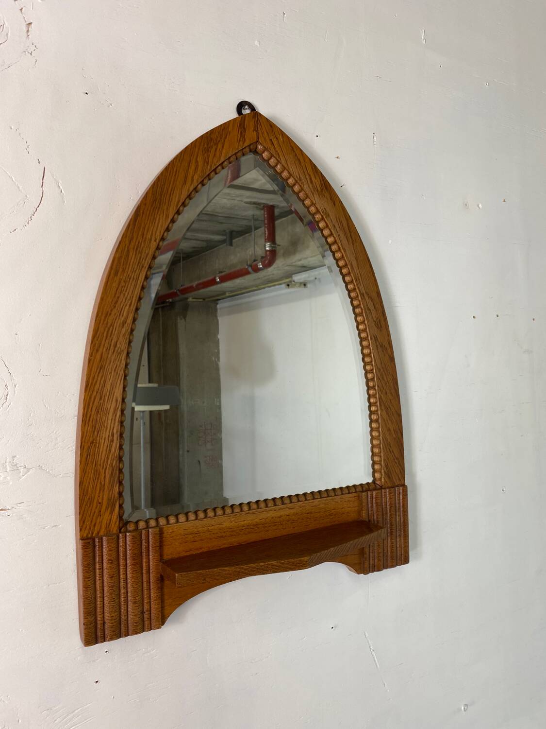 Art Deco Oak Amsterdamse School Mirror, 1920s