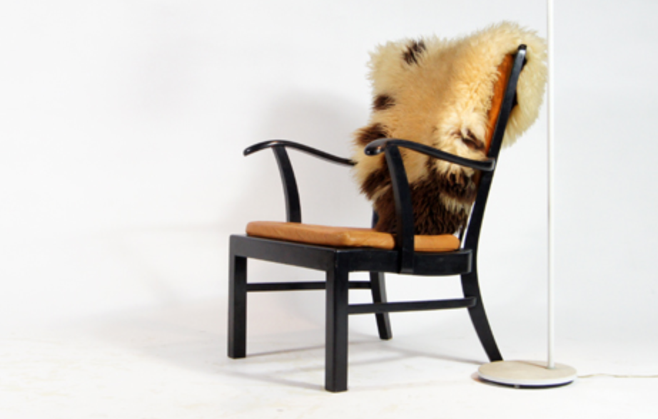 Fritz Hansen chair in 70s leather