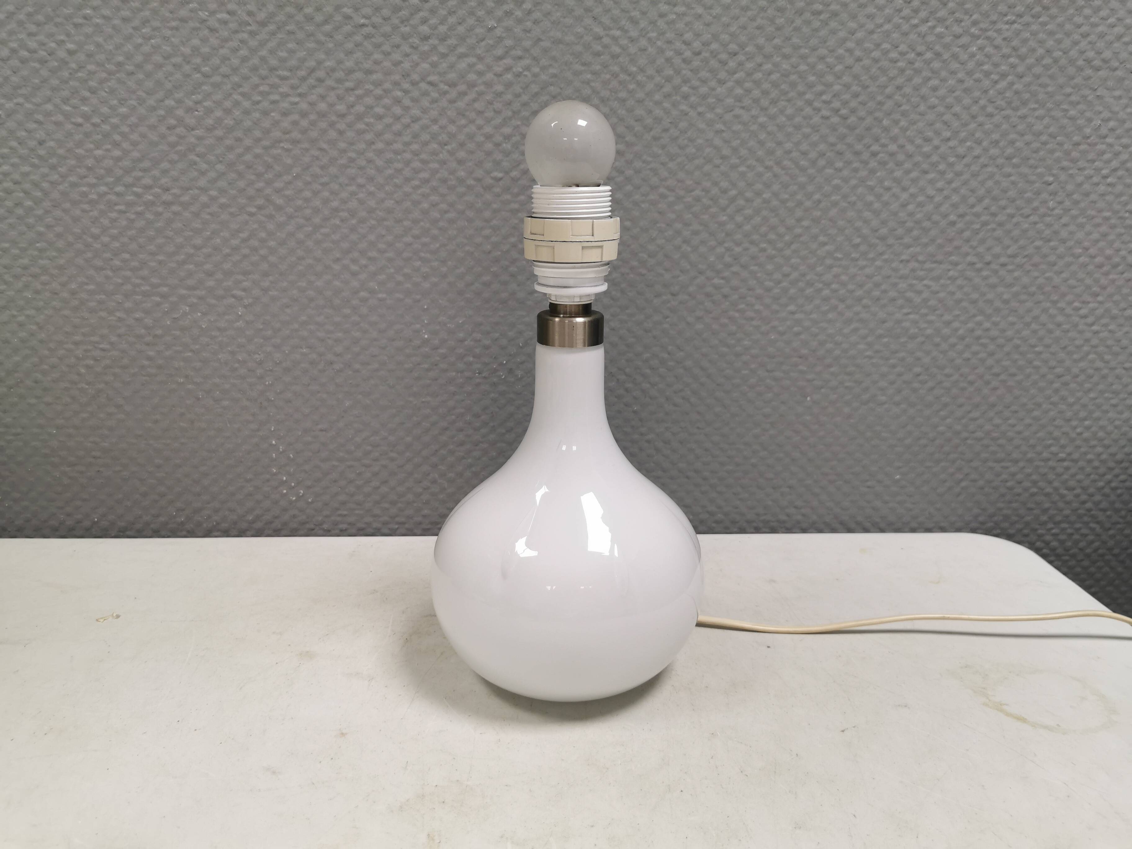 Rare Helios table lamp from Holmegaard, designed by Arne Branzell in 1984.