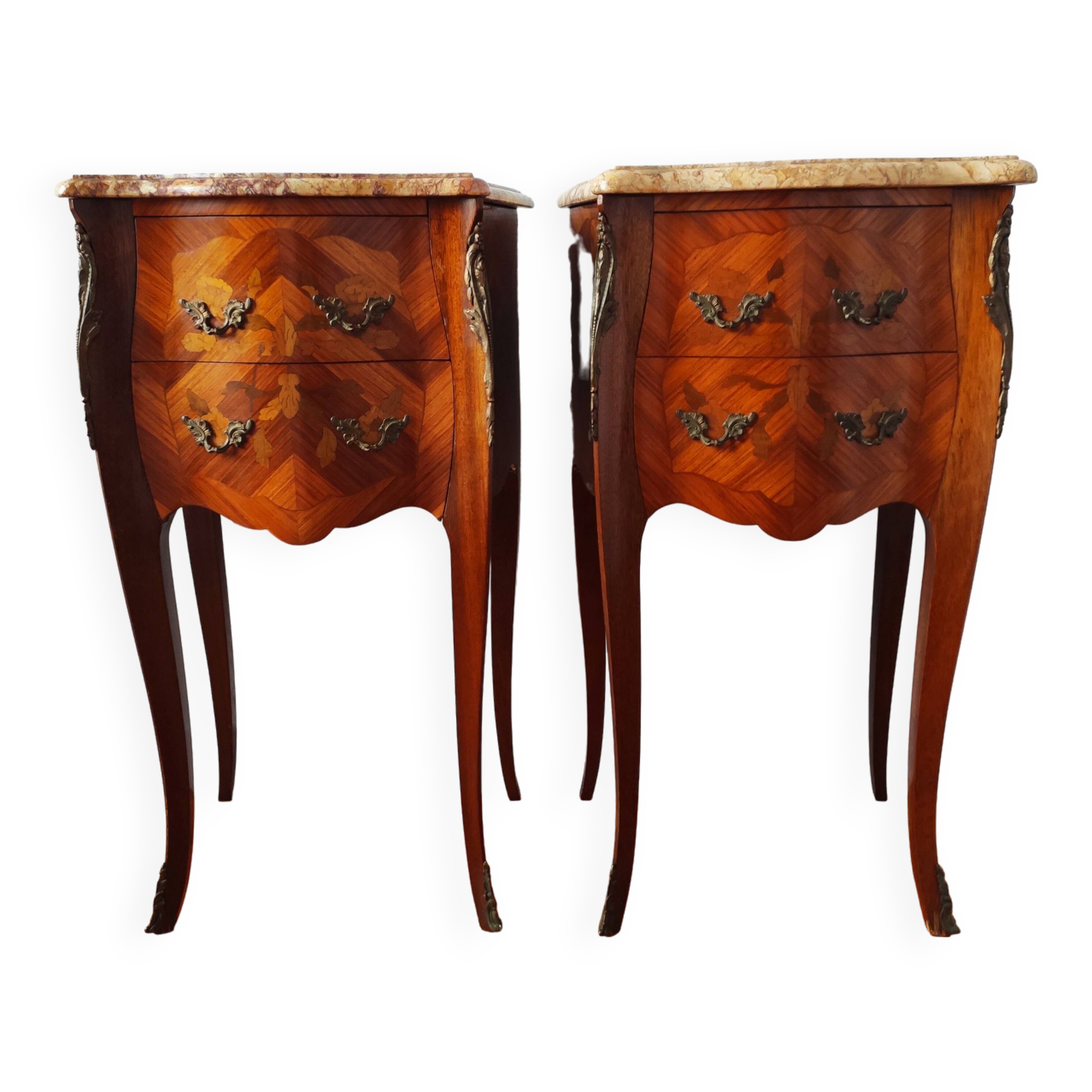 Pair of Louis XV style bedside tables