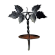 Wrought iron wall candle lamp with ancient vine leaves