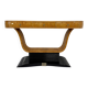 Italian Art Deco Console in Birch Burl and Black Lacquer, Attr. to Borsani, 40s