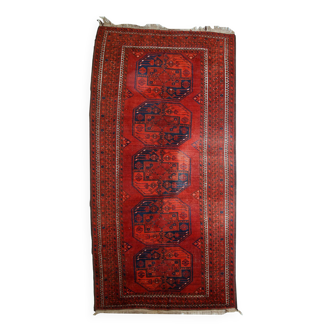 Tapis vintage fait main Ersari afghan 114cm x 229cm (années 1950)