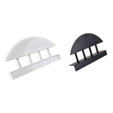 Appliques murales vintage Olympos noir et blanc par Wever & Ducre, années 1980, ensemble de 2