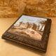 Antique painted ceramic musical coaster chateau chaumont/loire