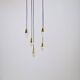 Glass and Brass Cascade Pendant Lamp by Schmidt Leuchten, 1970s