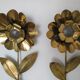 Pair of wall light 70s flower