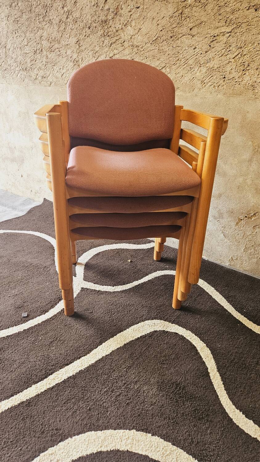 Set of 4 bentwood armchairs from the 1980s