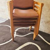 Set of 4 bentwood armchairs from the 1980s