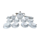 Art Deco coffee service in white porcelain with silver decoration