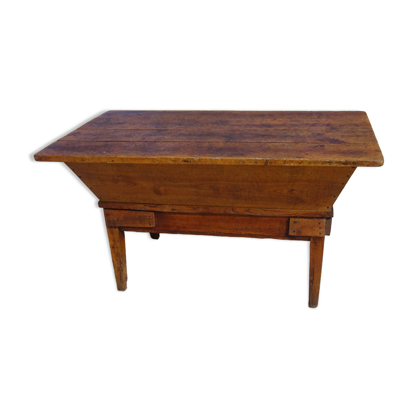 Antique kneading trough made of solid oak