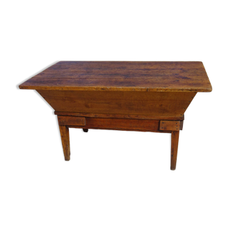 Antique kneading trough made of solid oak