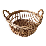 Wicker basket with handles