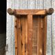 Farm table with cat bar in solid oak and 1 drawer.