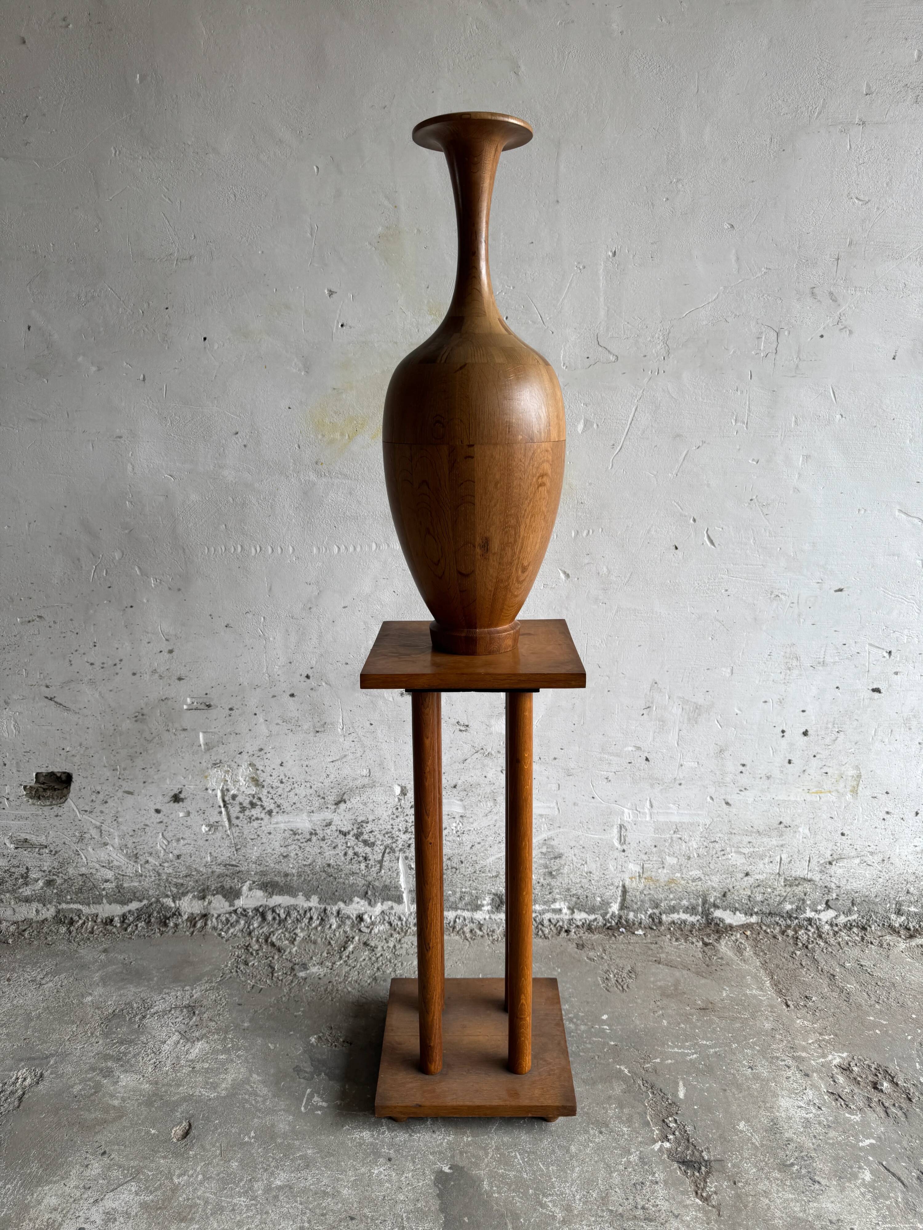 Sculptural wooden vase