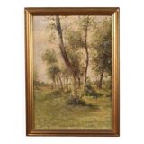 Tableau paysage italien signé M. Gheduzzi des années 40