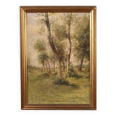 Tableau paysage italien signé M. Gheduzzi des années 40