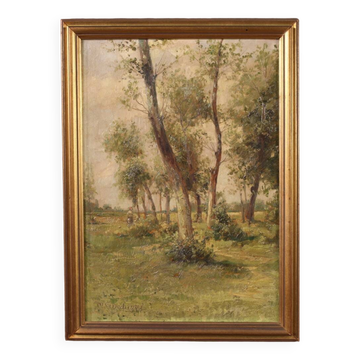 Tableau paysage italien signé M. Gheduzzi des années 40