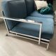 Vintage modernist sofa base chrome