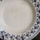 6 old mismatched deep plates Terre de Fer, glass and blue colors