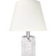 Mid-century solid crystal structured table lamp by Willem Heesen for Royal Leerdam