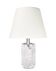 Mid-century solid crystal structured table lamp by Willem Heesen for Royal Leerdam