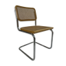 Chaise design Cesca modèle b32 en chrome et bois